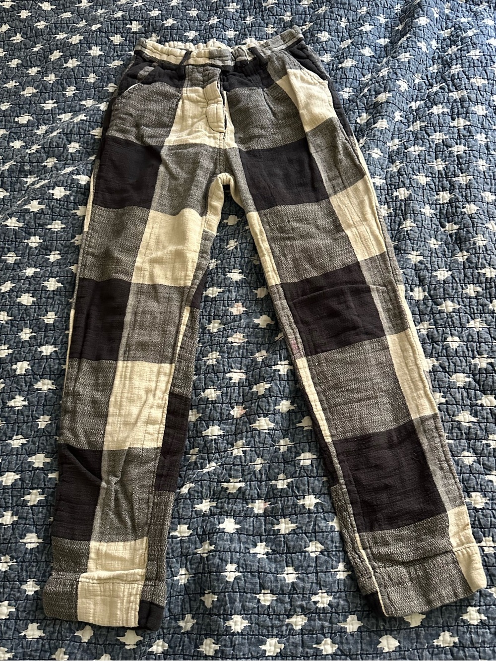 Ace & Jig Black and Cream Plaid Trousers bought at Free People